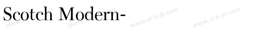 Scotch Modern字体转换